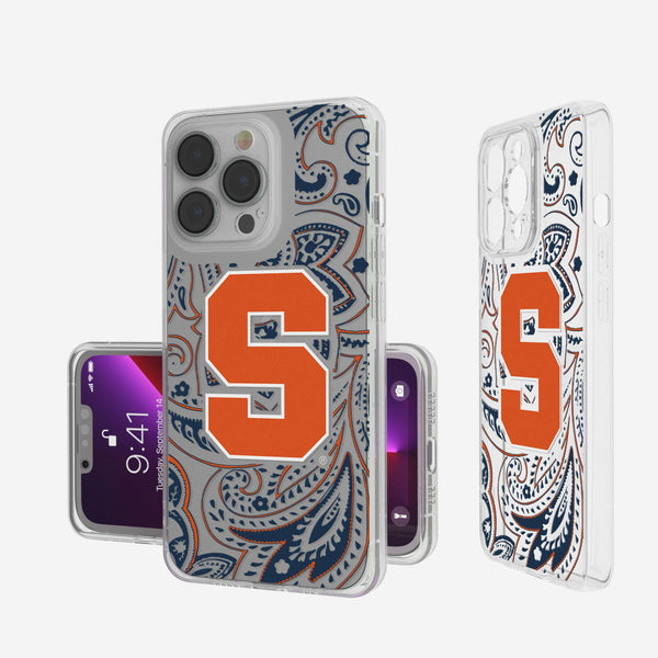 Syracuse University Orange Paisley iPhone Clear Phone Case