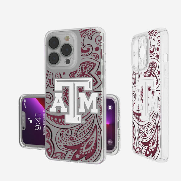 Texas A&M University Aggies Paisley iPhone Clear Phone Case