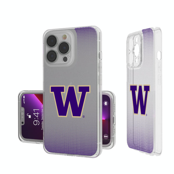 University of Washington Huskies Linen iPhone Clear Phone Case