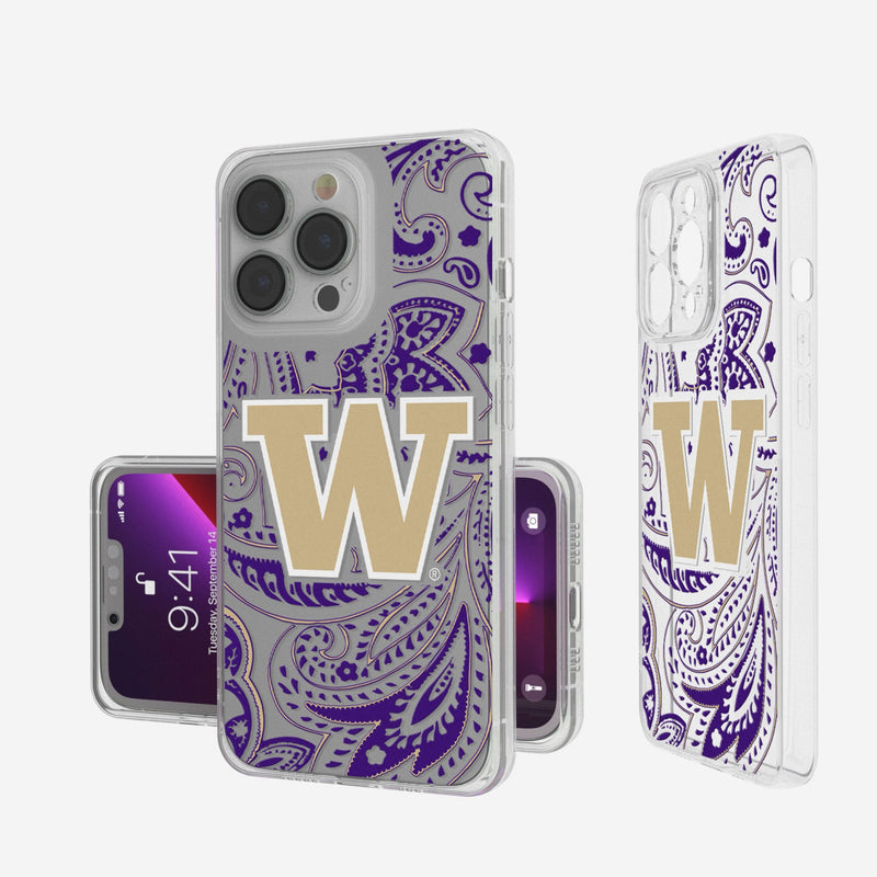 University of Washington Huskies Paisley iPhone Clear Phone Case