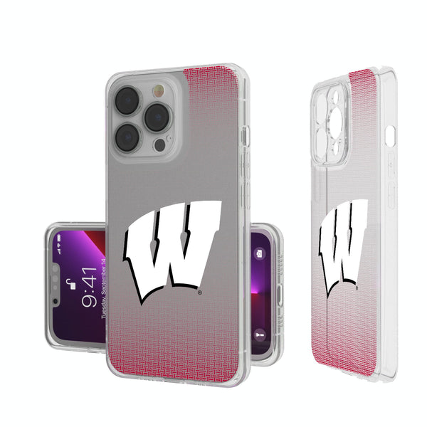 University of Wisconsin Badgers Linen iPhone Clear Phone Case