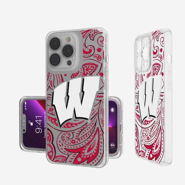 University of Wisconsin Badgers Paisley iPhone Clear Phone Case