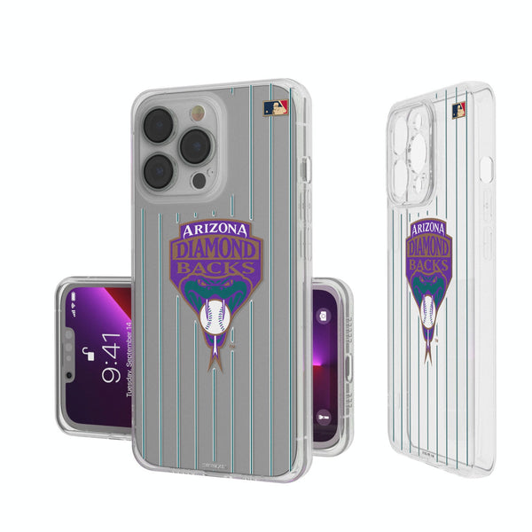 Arizona Diamondbacks 1999-2006 - Cooperstown Collection Pinstripe iPhone Clear Phone Case