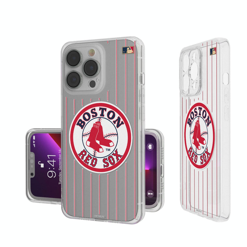 Boston Red Sox 1976-2008 - Cooperstown Collection Pinstripe iPhone Clear Phone Case