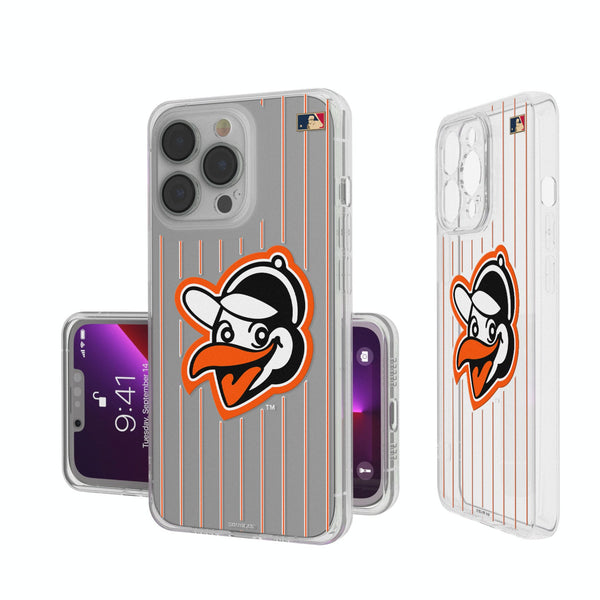 Baltimore Orioles 1955 - Cooperstown Collection Pinstripe iPhone Clear Phone Case