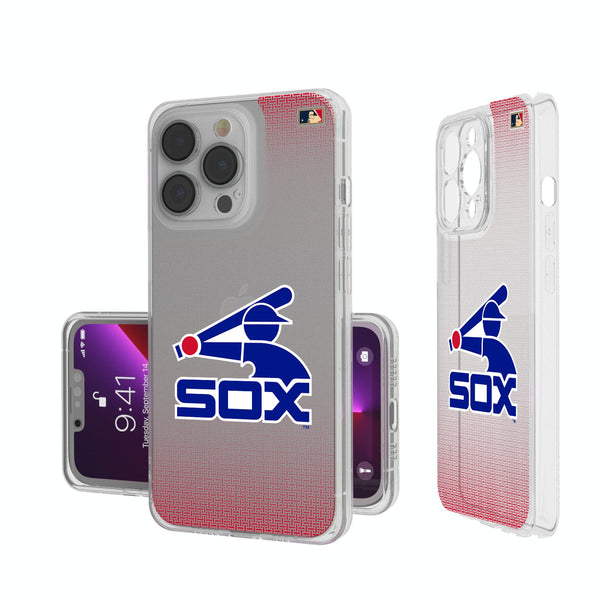 Chicago White Sox 1976-1981 - Cooperstown Collection Linen iPhone Clear Phone Case