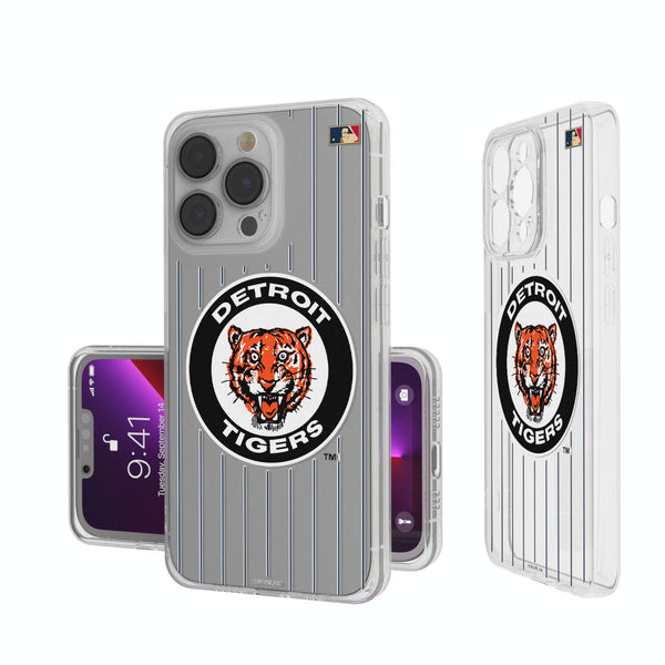 Detroit Tigers 1961-1963 - Cooperstown Collection Pinstripe iPhone Clear Phone Case