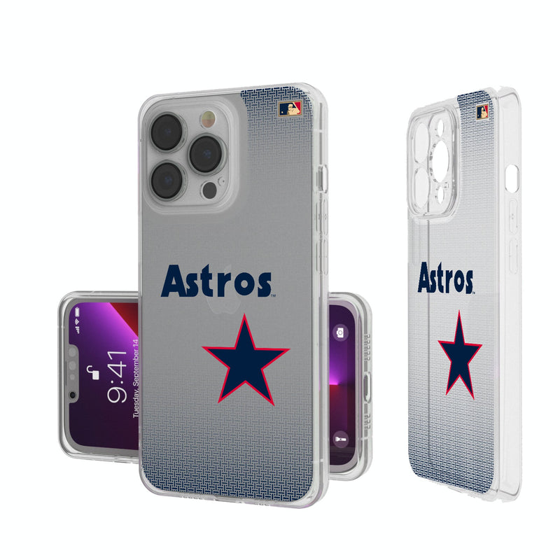 Houston Astros 1975-1981 - Cooperstown Collection Linen iPhone Clear Phone Case