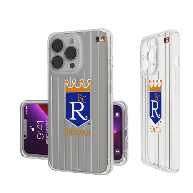 Kansas City Royals 1969-1978 - Cooperstown Collection Pinstripe iPhone Clear Phone Case