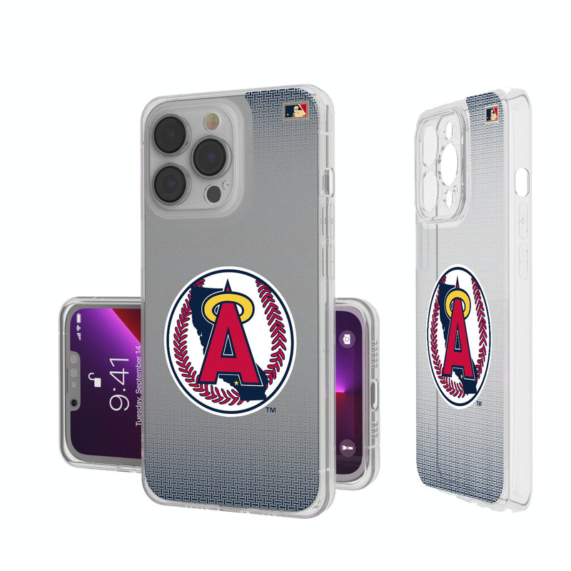 LA Angels 1986-1992 - Cooperstown Collection Linen iPhone Clear Phone Case