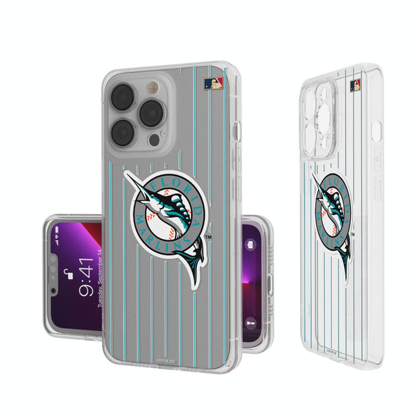 Miami Marlins 1993-2011 - Cooperstown Collection Pinstripe iPhone Clear Phone Case