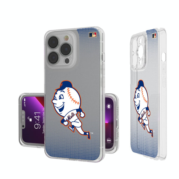 New York Mets 2014 - Cooperstown Collection Linen iPhone Clear Phone Case