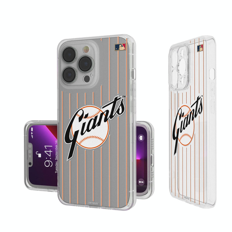 San Francisco Giants 1958-1967 - Cooperstown Collection Pinstripe iPhone Clear Phone Case