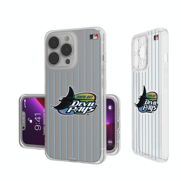 Tampa Bay 1998-2000 - Cooperstown Collection Pinstripe iPhone Clear Phone Case