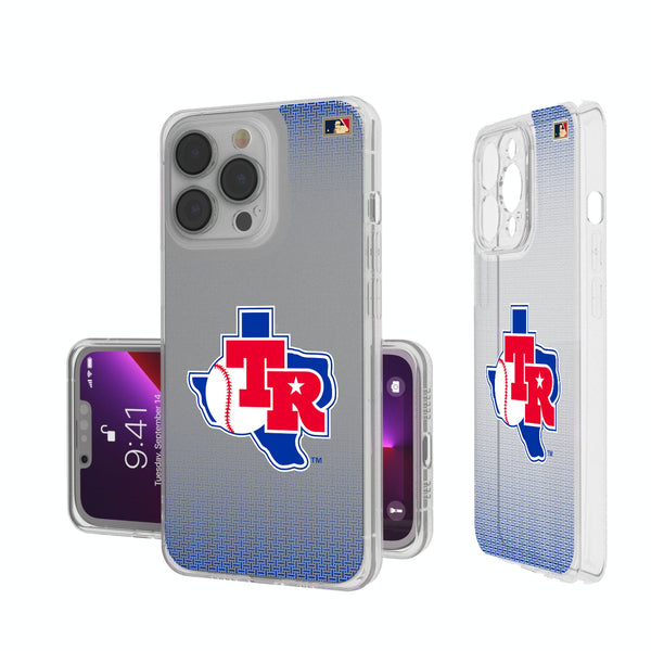 Texas Rangers 1981-1983 - Cooperstown Collection Linen iPhone Clear Phone Case