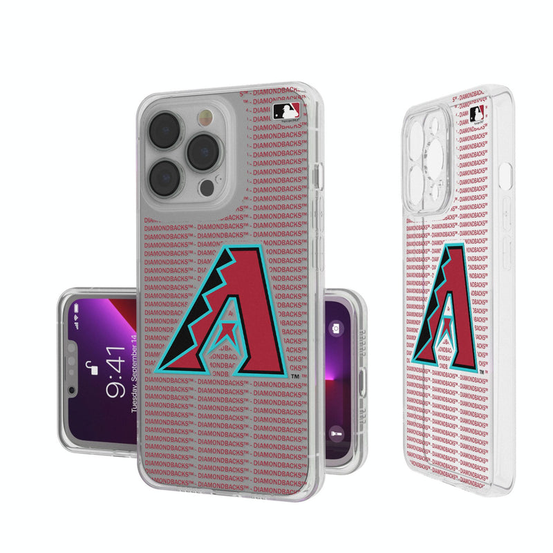 Arizona Diamondbacks Text Backdrop iPhone Clear Phone Case