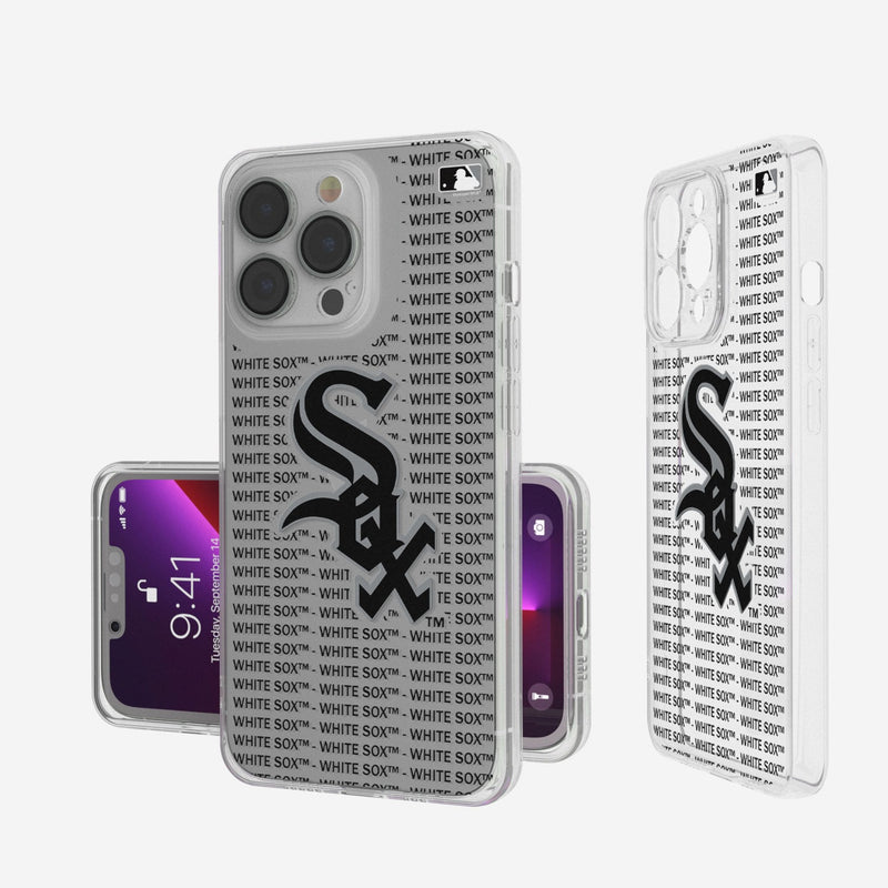 Chicago White Sox Text Backdrop iPhone Clear Phone Case