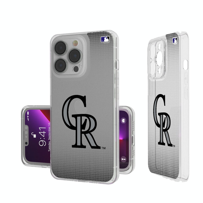 Colorado Rockies Linen iPhone Clear Phone Case