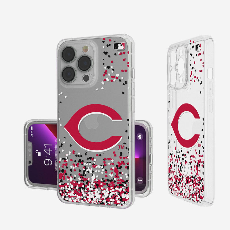 Cincinnati Reds Confetti iPhone Clear Phone Case