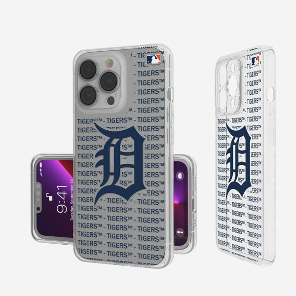 Detroit Tigers Text Backdrop iPhone Clear Phone Case