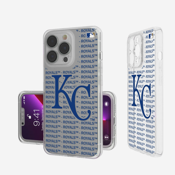 Kansas City Royals Text Backdrop iPhone Clear Phone Case