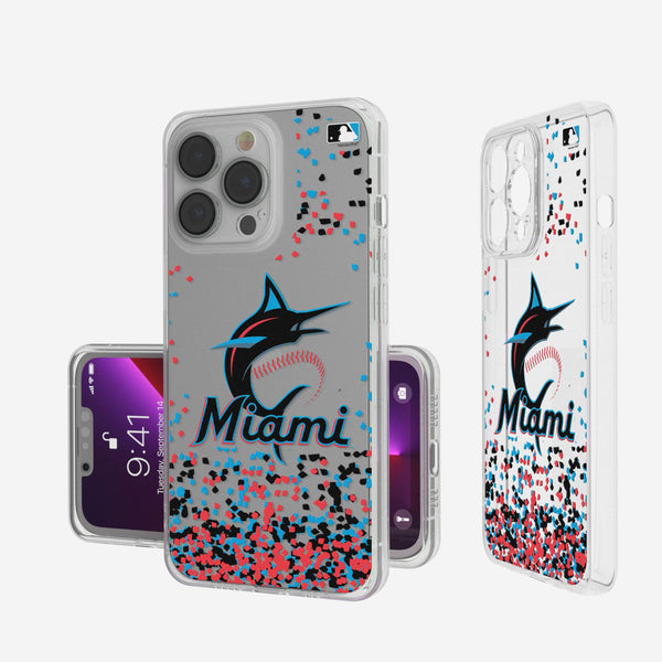 Miami Marlins Confetti iPhone Clear Phone Case