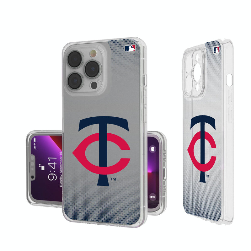 Minnesota Twins Linen iPhone Clear Phone Case