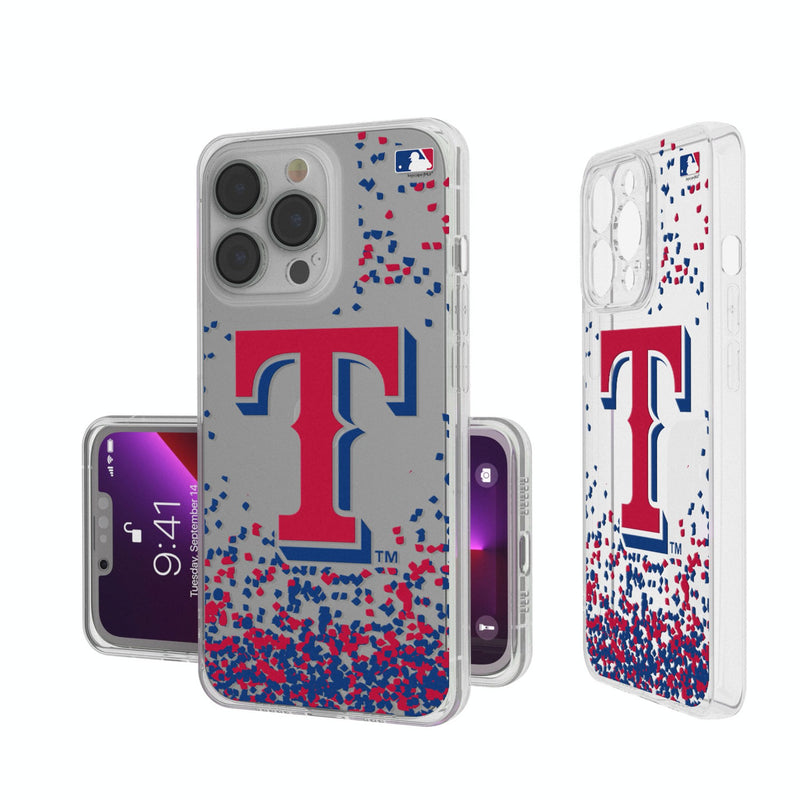 Texas Rangers Confetti iPhone Clear Phone Case