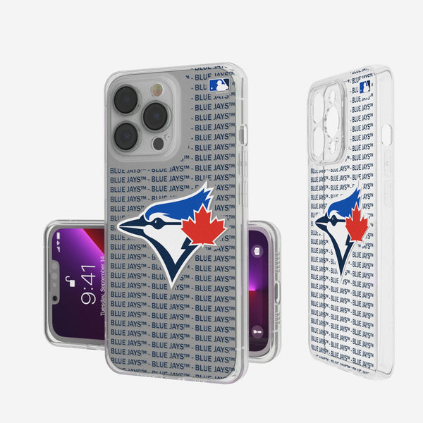 Toronto Blue Jays Text Backdrop iPhone Clear Phone Case