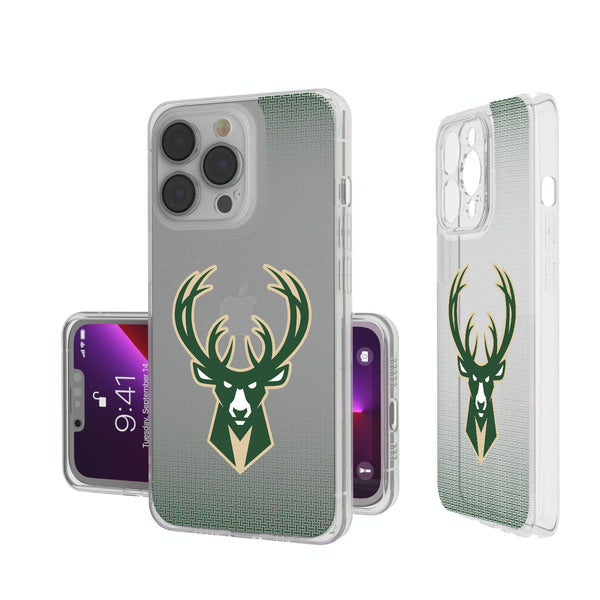 Milwaukee Bucks Linen iPhone Clear Phone Case