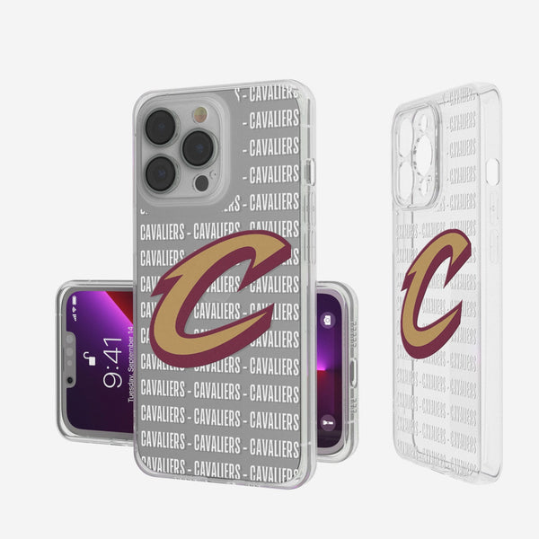 Cleveland Cavaliers Text Backdrop iPhone Clear Phone Case