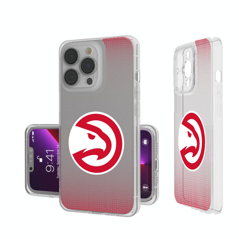 Atlanta Hawks Linen iPhone Clear Phone Case