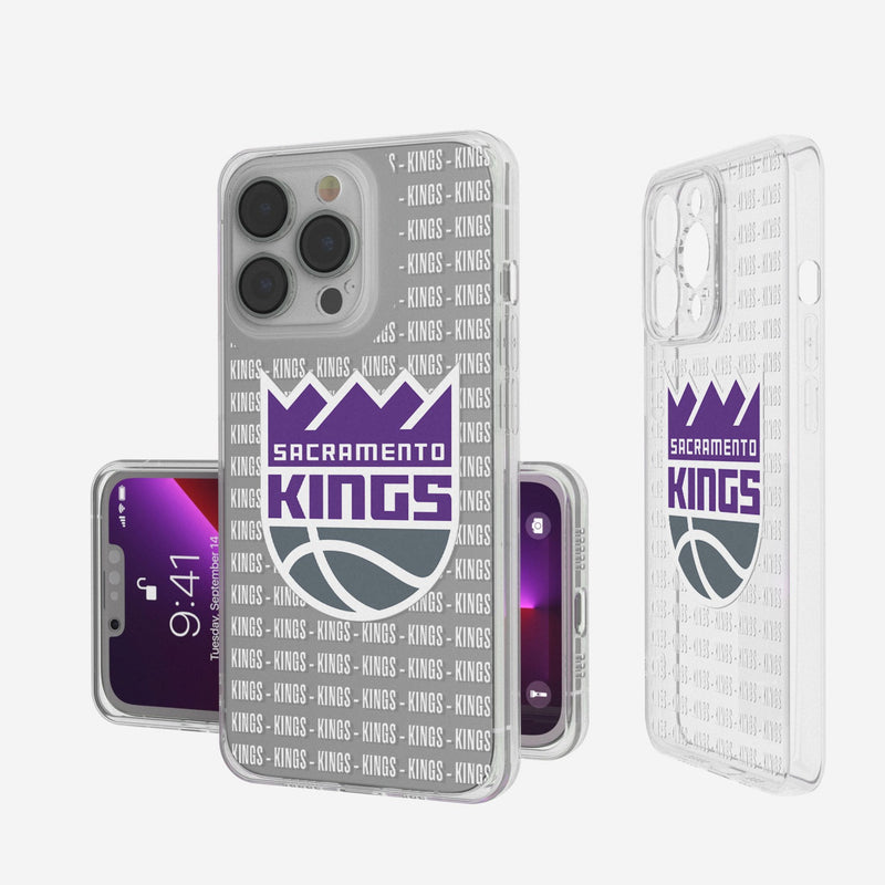 Sacramento Kings Text Backdrop iPhone Clear Phone Case