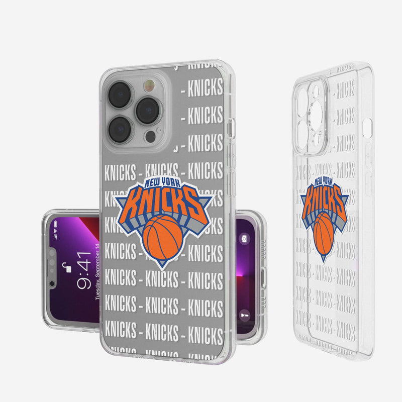 New York Knicks Text Backdrop iPhone Clear Phone Case