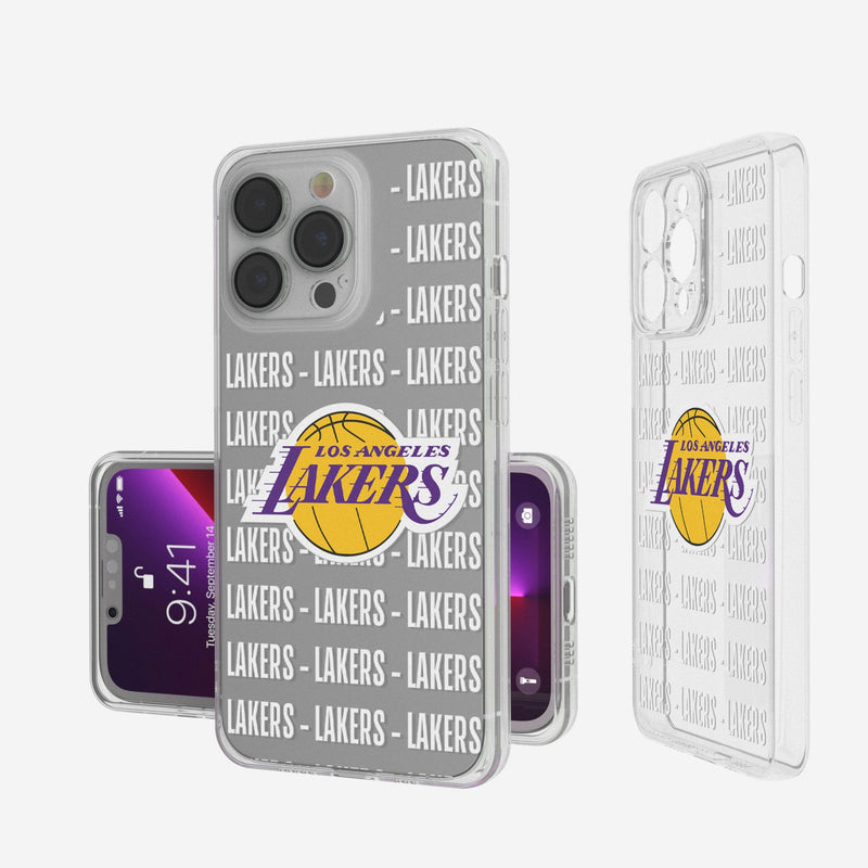 Los Angeles Lakers Text Backdrop iPhone Clear Phone Case