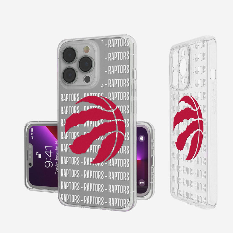 Toronto Raptors Text Backdrop iPhone Clear Phone Case