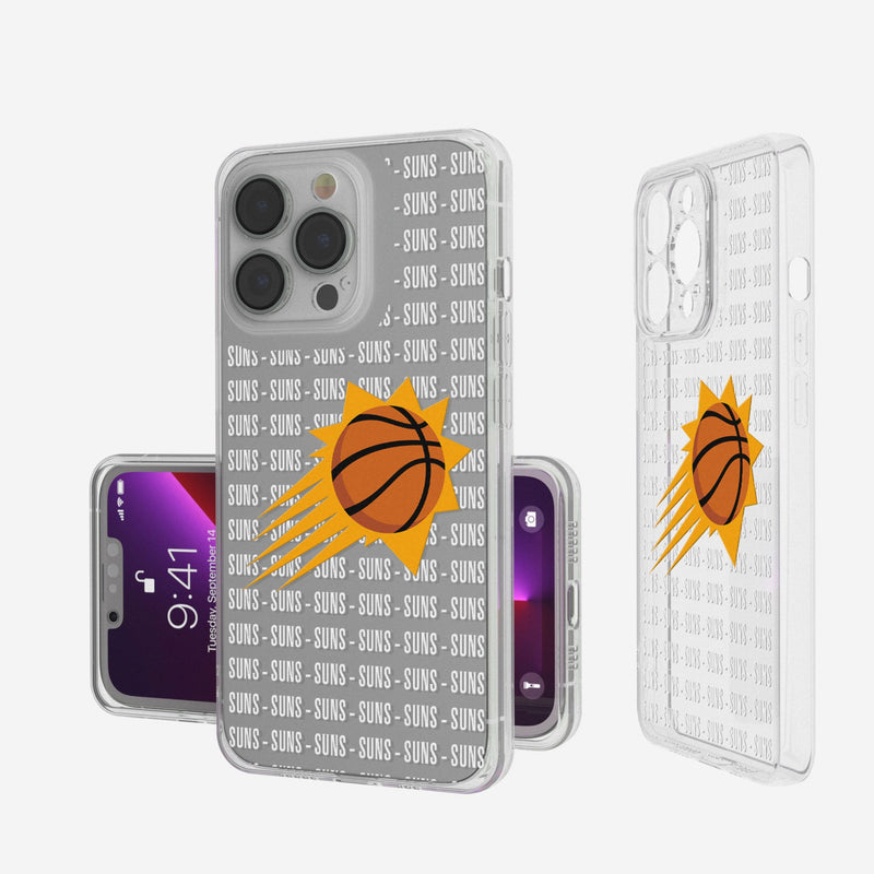 Phoenix Suns Text Backdrop iPhone Clear Phone Case