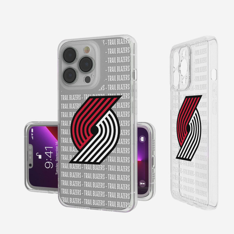 Portland Trail Blazers Text Backdrop iPhone Clear Phone Case