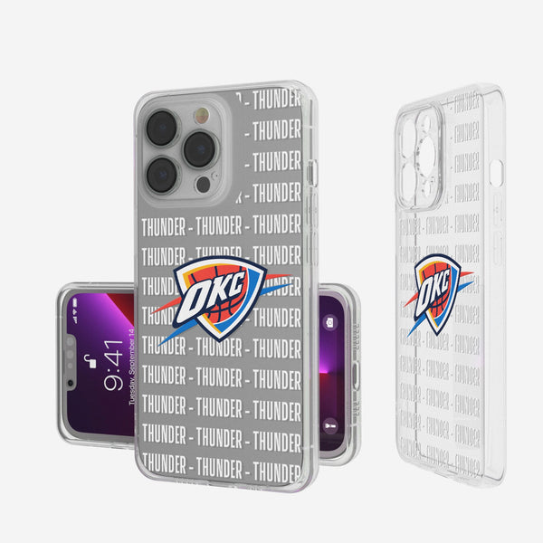 Oklahoma City Thunder Text Backdrop iPhone Clear Phone Case