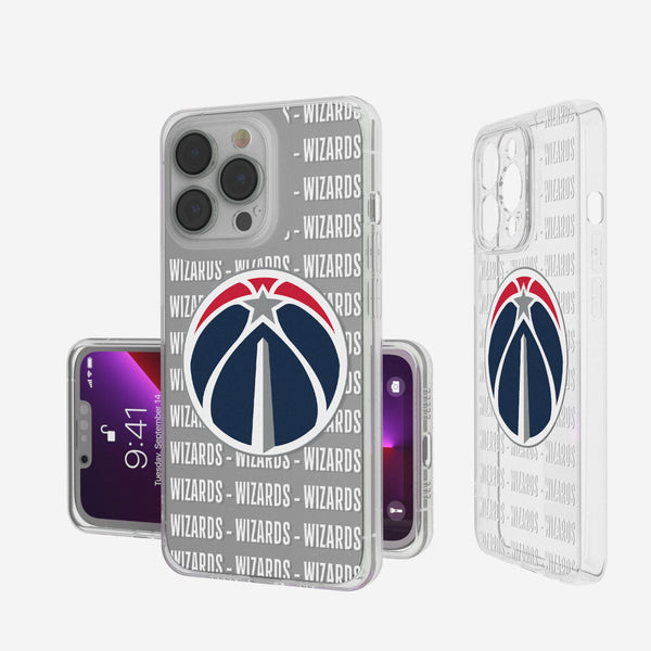 Washington Wizards Text Backdrop iPhone Clear Phone Case