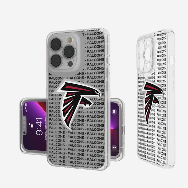 Atlanta Falcons Text Backdrop iPhone Clear Phone Case