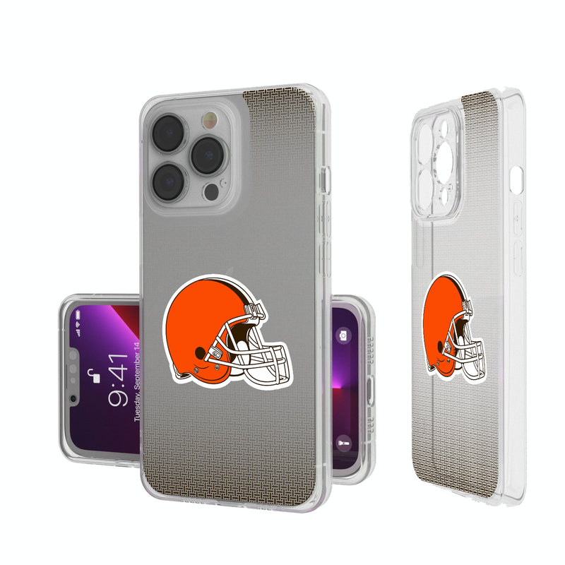 Cleveland Browns Linen iPhone Clear Phone Case