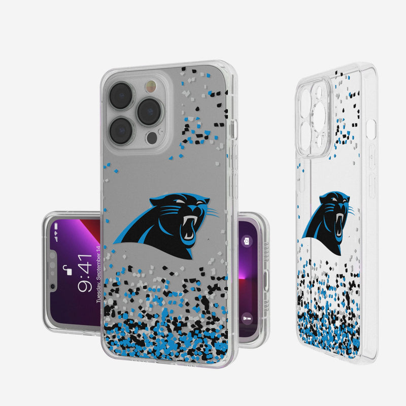 Carolina Panthers Confetti iPhone Clear Phone Case