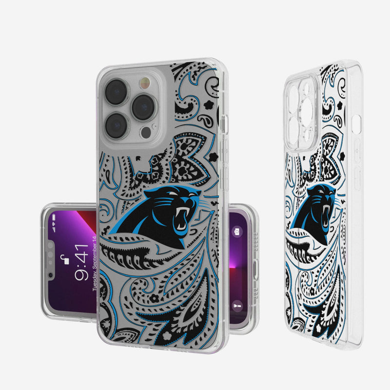 Carolina Panthers Paisley iPhone Clear Phone Case