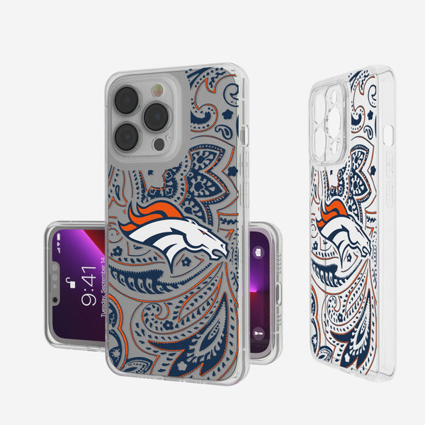 Denver Broncos Paisley iPhone Clear Phone Case