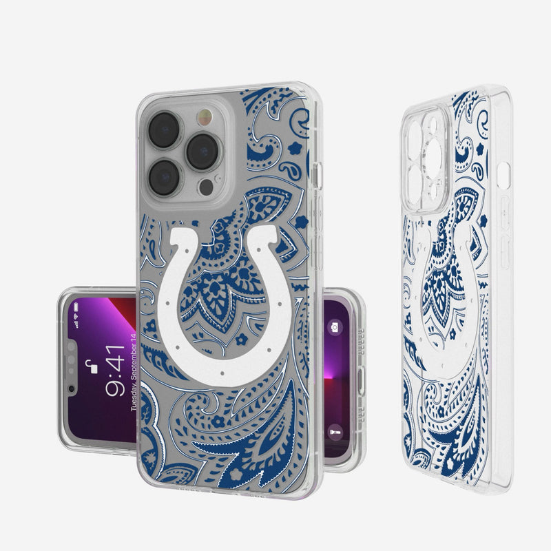 Indianapolis Colts Paisley iPhone Clear Phone Case