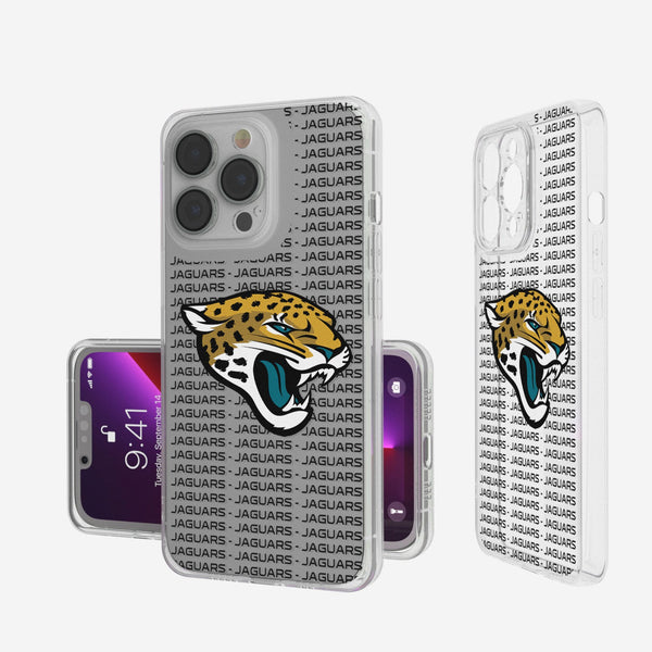 Jacksonville Jaguars Text Backdrop iPhone Clear Phone Case