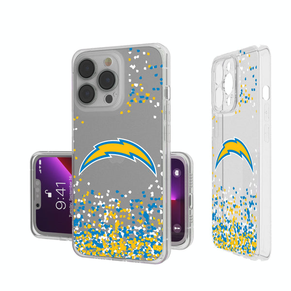 Los Angeles Chargers Confetti iPhone Clear Phone Case