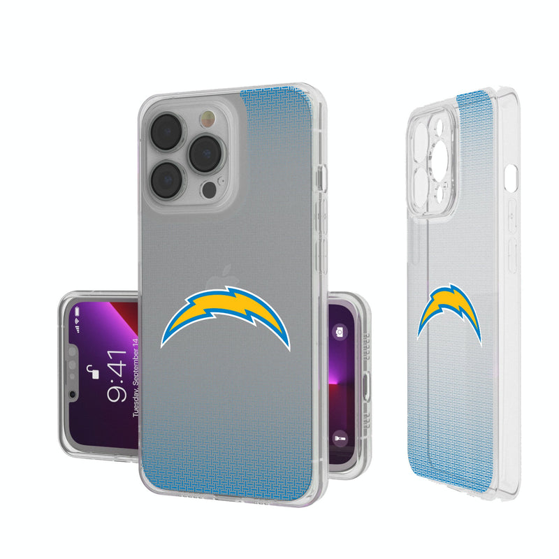 Los Angeles Chargers Linen iPhone Clear Phone Case