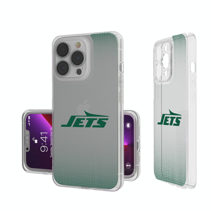 New York Jets Linen iPhone Clear Phone Case